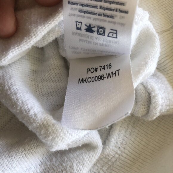 Faherty Hoodie Sunwashed Slub Long Sleeve Hooded drawstring White Mens XS - Picture 6 of 6